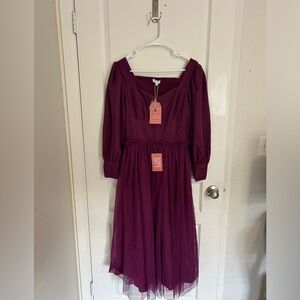 NWT! Ivy City Co Midi Dress - Wine